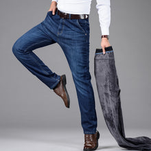 Classic Style Winter Warm Business Jeans