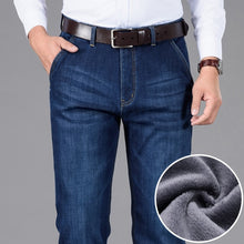 Classic Style Winter Warm Business Jeans