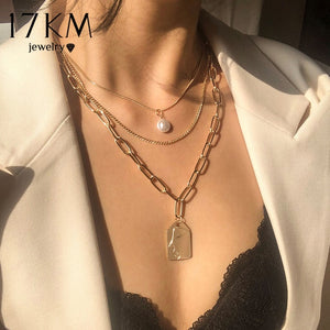 17KM Multi-layered Snake Chain Necklace