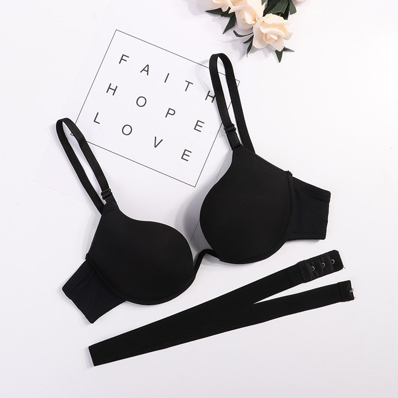 Backless Deep U Low Cut Push Up Bra