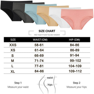 3PCS/Set Cotton Solid Color Low-Rise Panties