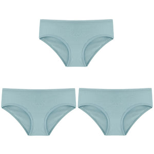 3PCS/Set Cotton Solid Color Low-Rise Panties