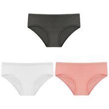 3PCS/Set Cotton Solid Color Low-Rise Panties