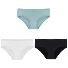 3PCS/Set Cotton Solid Color Low-Rise Panties