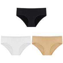 3PCS/Set Cotton Solid Color Low-Rise Panties