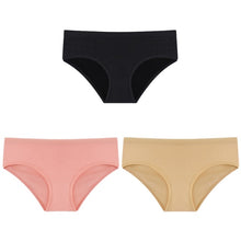 3PCS/Set Cotton Solid Color Low-Rise Panties