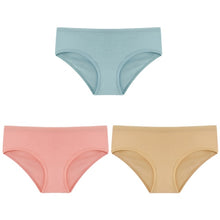 3PCS/Set Cotton Solid Color Low-Rise Panties