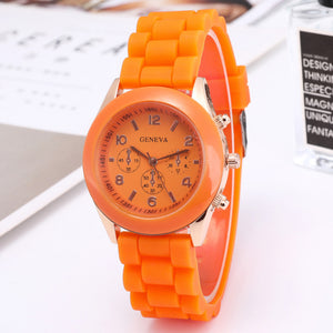 Classic Style Geneva Jelly Macaron Silicone Watch