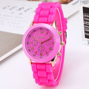 Classic Style Geneva Jelly Macaron Silicone Watch