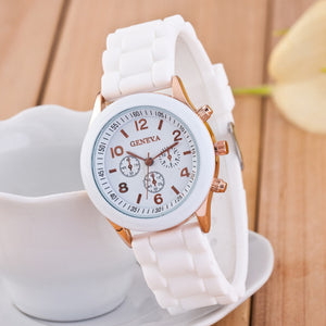 Classic Style Geneva Jelly Macaron Silicone Watch