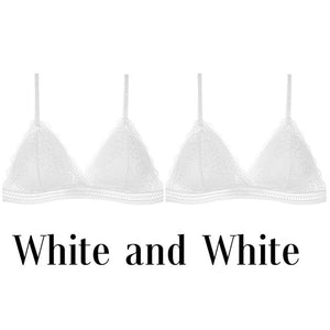 French Style Triangle Cup Deep V Wireless Soft Thin Seamless Bra