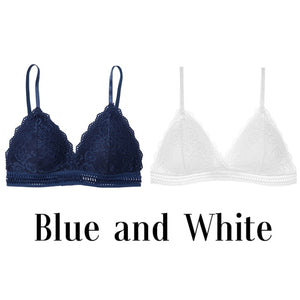 French Style Triangle Cup Deep V Wireless Soft Thin Seamless Bra