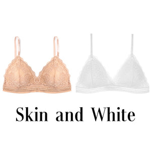 French Style Triangle Cup Deep V Wireless Soft Thin Seamless Bra