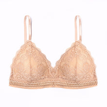 French Style Triangle Cup Deep V Wireless Soft Thin Seamless Bra