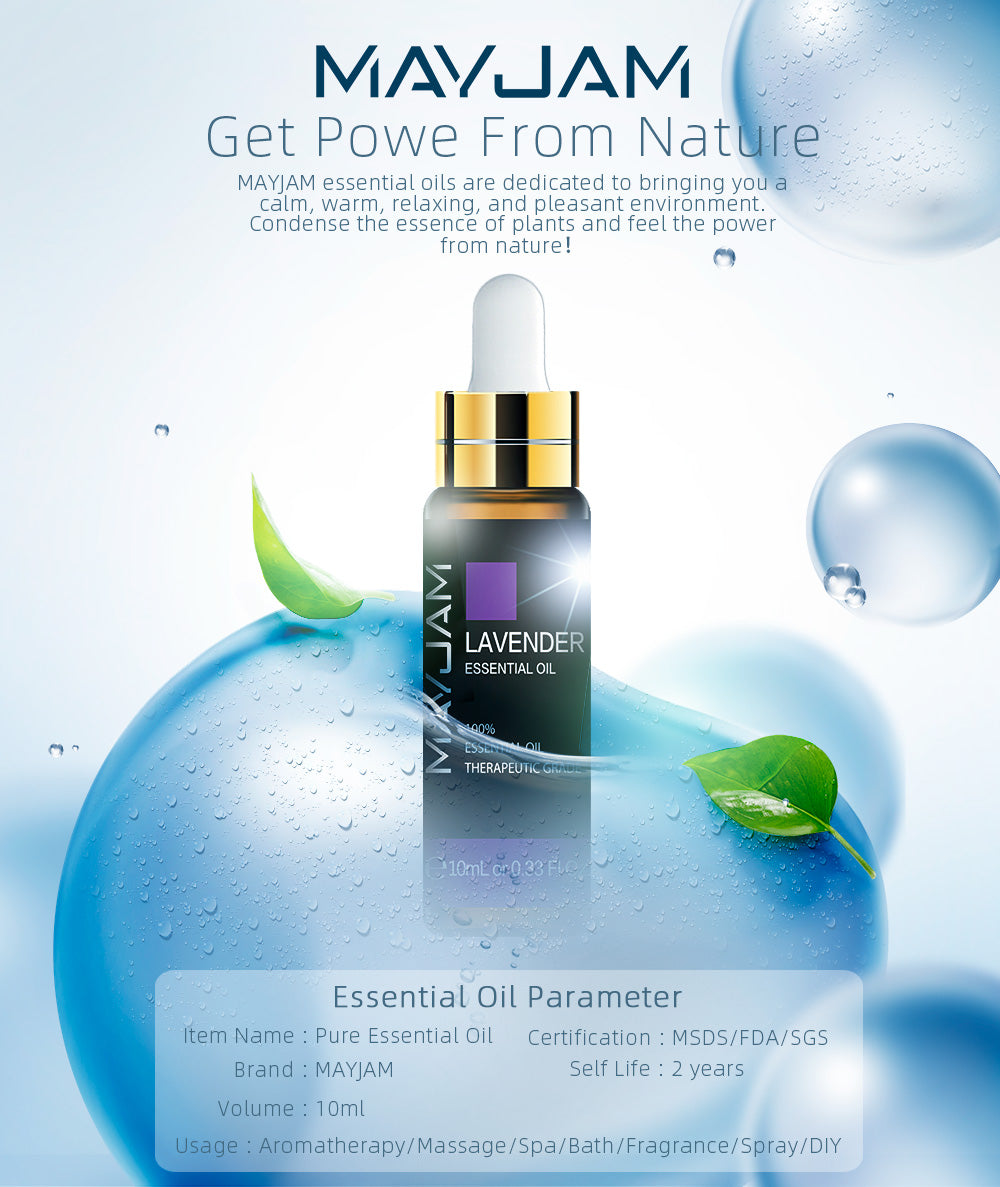 10ml Pure Plant Essential Oil For Humidifier Diffusers