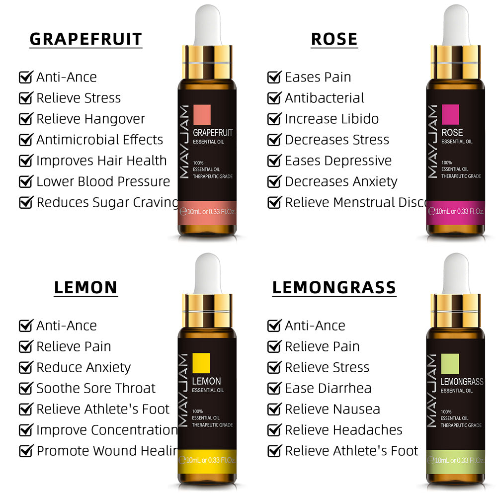 10ml Pure Plant Essential Oil For Humidifier Diffusers