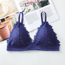 French Style Triangle Cup Deep V Wireless Soft Thin Seamless Bra