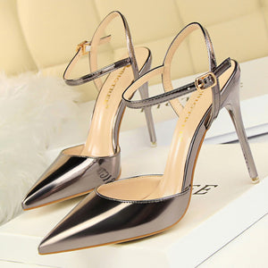 BIGTREE Patent Leather Pump Stilettos