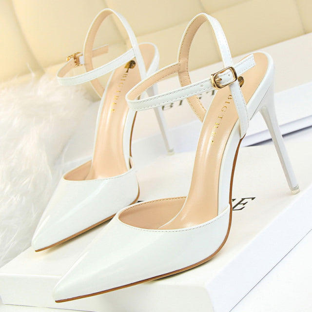 BIGTREE Patent Leather Pump Stilettos
