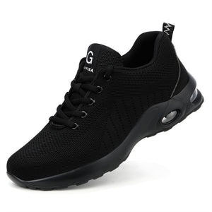 Air Cushioned Sneakers Anti-smash Puncture Resistant Steel Toe