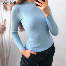 Bornladies Basic Turtleneck Knitting Bottoming Warm Sweaters