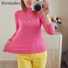 Bornladies Basic Turtleneck Knitting Bottoming Warm Sweaters