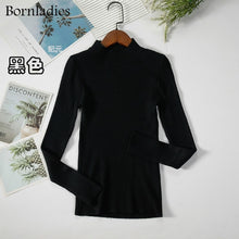 Bornladies Basic Turtleneck Knitting Bottoming Warm Sweaters