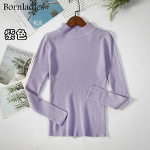 Bornladies Basic Turtleneck Knitting Bottoming Warm Sweaters