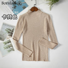 Bornladies Basic Turtleneck Knitting Bottoming Warm Sweaters