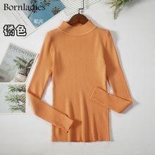 Bornladies Basic Turtleneck Knitting Bottoming Warm Sweaters