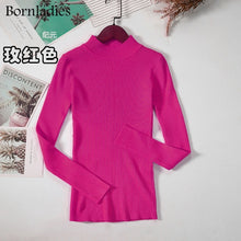 Bornladies Basic Turtleneck Knitting Bottoming Warm Sweaters