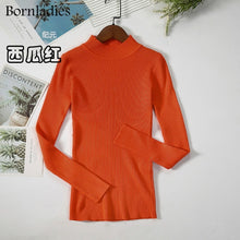 Bornladies Basic Turtleneck Knitting Bottoming Warm Sweaters