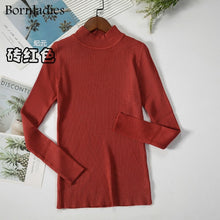 Bornladies Basic Turtleneck Knitting Bottoming Warm Sweaters