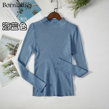 Bornladies Basic Turtleneck Knitting Bottoming Warm Sweaters