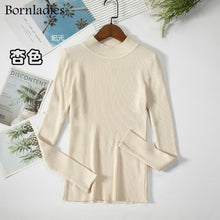 Bornladies Basic Turtleneck Knitting Bottoming Warm Sweaters