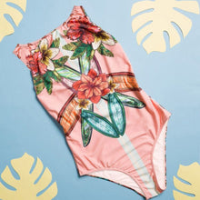 Colorful Print One Piece Bathing Suit