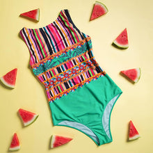 Colorful Print One Piece Bathing Suit