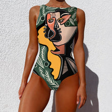 Colorful Print One Piece Bathing Suit