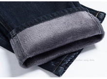 Classic Style Winter Warm Business Jeans