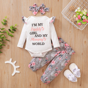 3Pcs Baby Girl Outfit