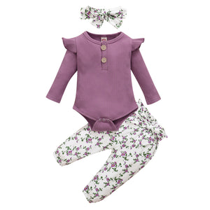 3Pcs Baby Girl Outfit