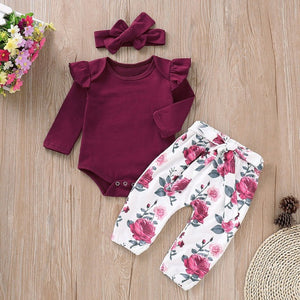 3Pcs Baby Girl Outfit