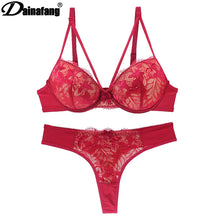 Lace Intimate Push up Bra and Thong Set