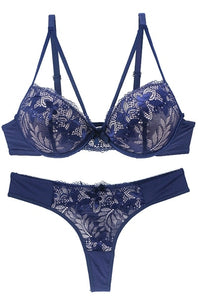 Lace Intimate Push up Bra and Thong Set