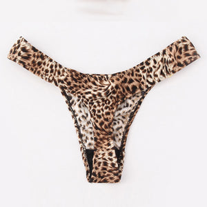 Leopard Print Low-rise Thong