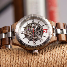 Mechanical Waterproof Wood Grain Watch